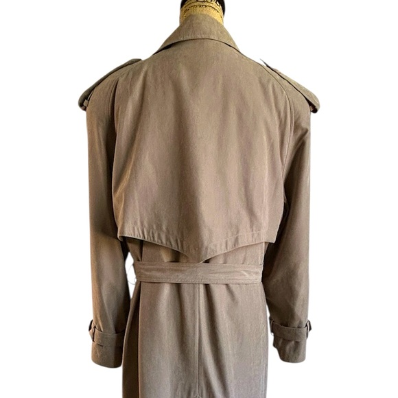 Vintage Brem Rainwear Taupe Tan Trench Raincoat w/ Button Liner - Picture 5 of 16
